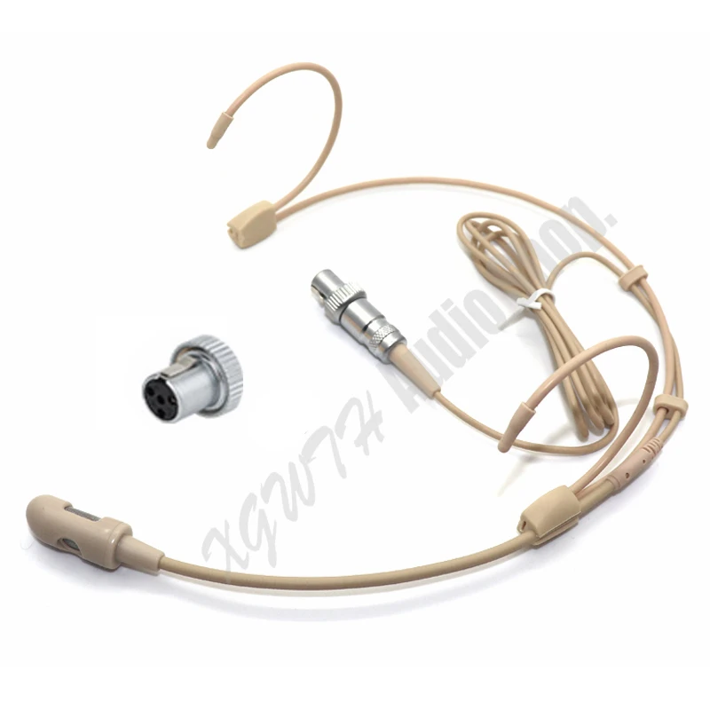 Heart-shaped Headset Microphone For Mipro Wireless Beige Binaural, For Classical Stage Performance Microphone, With Bag