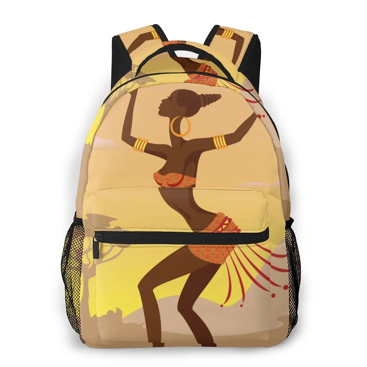 

Dancing African Woman Backpack School Bags Casual for Teenager Girls Shoulder Bag Travel Bags