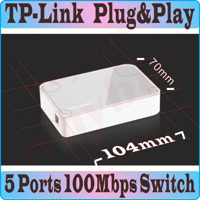 TP Link Plug & Play 5 портов RJ45 настольный коммутатор 100 Мбит/с SOHO Ethernet Lan концентратор