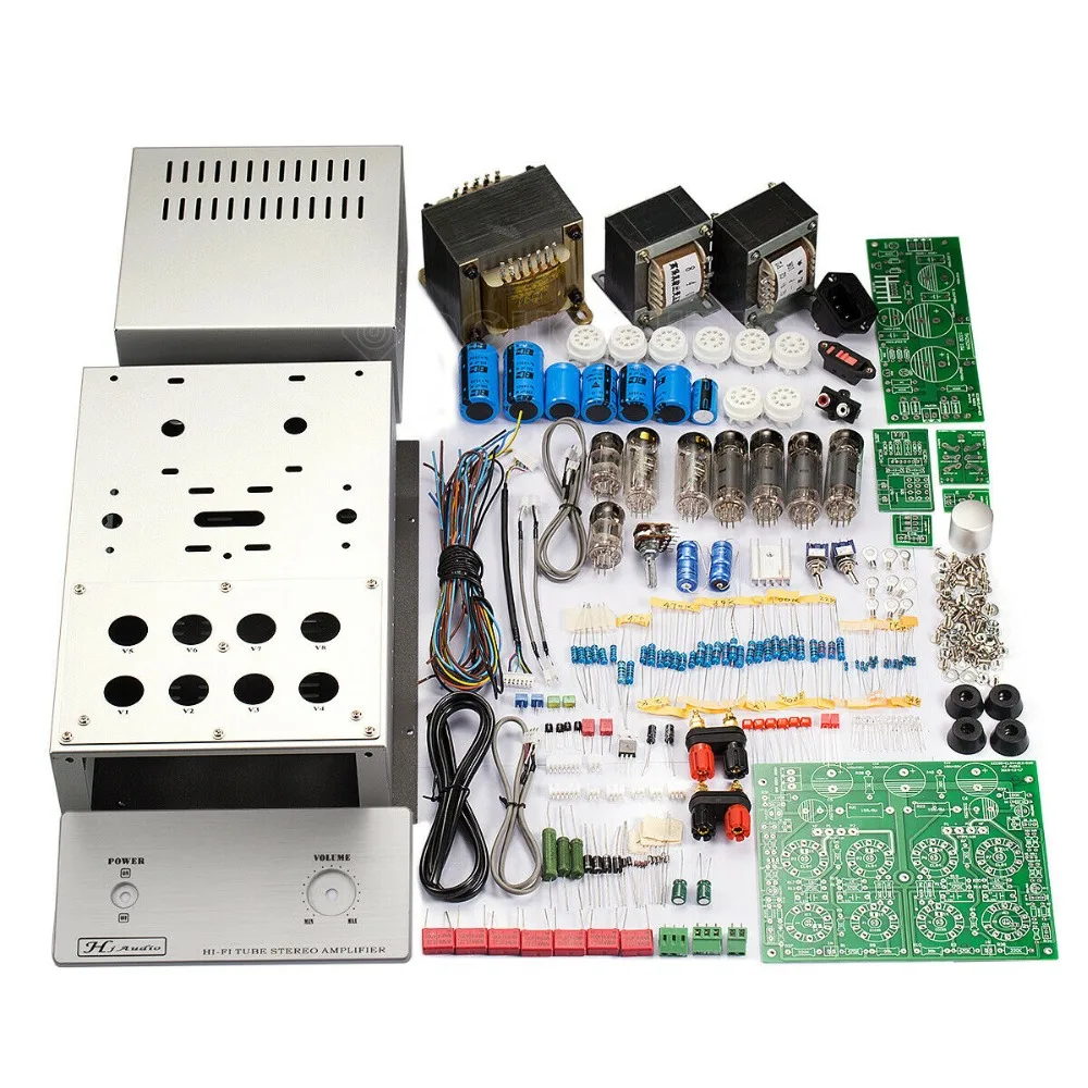 Douk аудио HiFi стерео двухтактный усилитель мощности класса AB 6P14/EL84 вакуумный ламповый усилитель 13 Вт* 2