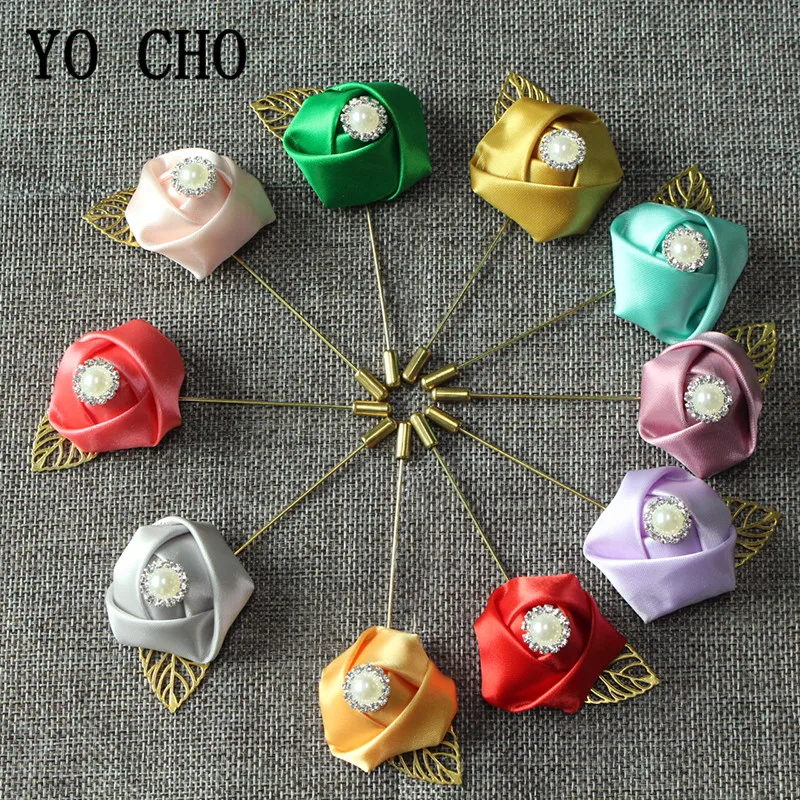 Йо Чо белая розовая роза бутоньерка для жениха мужчин свадьбы булавка цветы