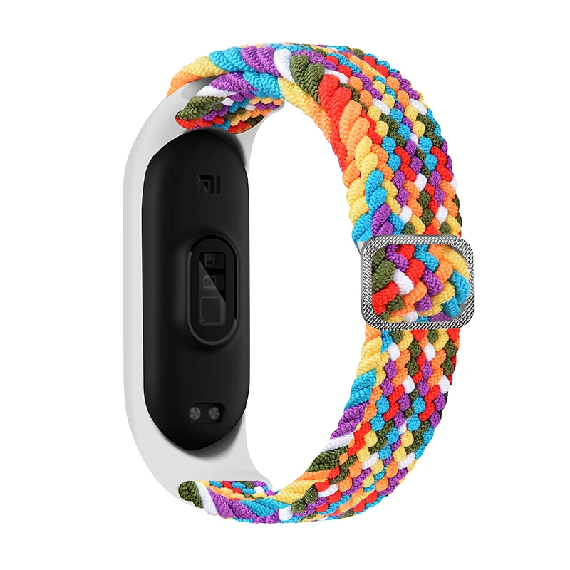 Новый плетеный нейлоновый ремешок Соло для Xiaomi Mi band 6 5 NFC эластичный браслет miband 3 4