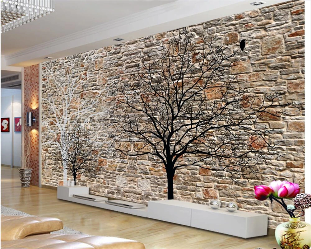 

Beibehang пользовательский современный новый спальня гостиная украшение живопись абстрактное дерево фон обои