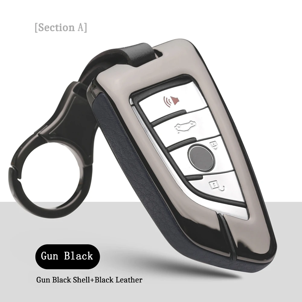 Men Car Key Bag Case Cover Holder For BMW 540 740 1 2 5 7 Series 218i E30 E53 E83 E90 E39 E46 Zinc Alloy+Leather Splicing | Автомобили и