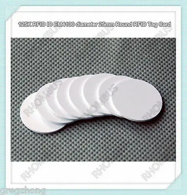 

100Pcs 125KHz RFID ID card, proximity ISO card, EM4100 compatible cards 25mm