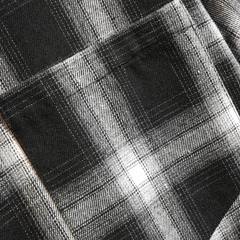 Клетчатая Мужская рубашка 2018 весна осень новый длинный рукав фланель мужская