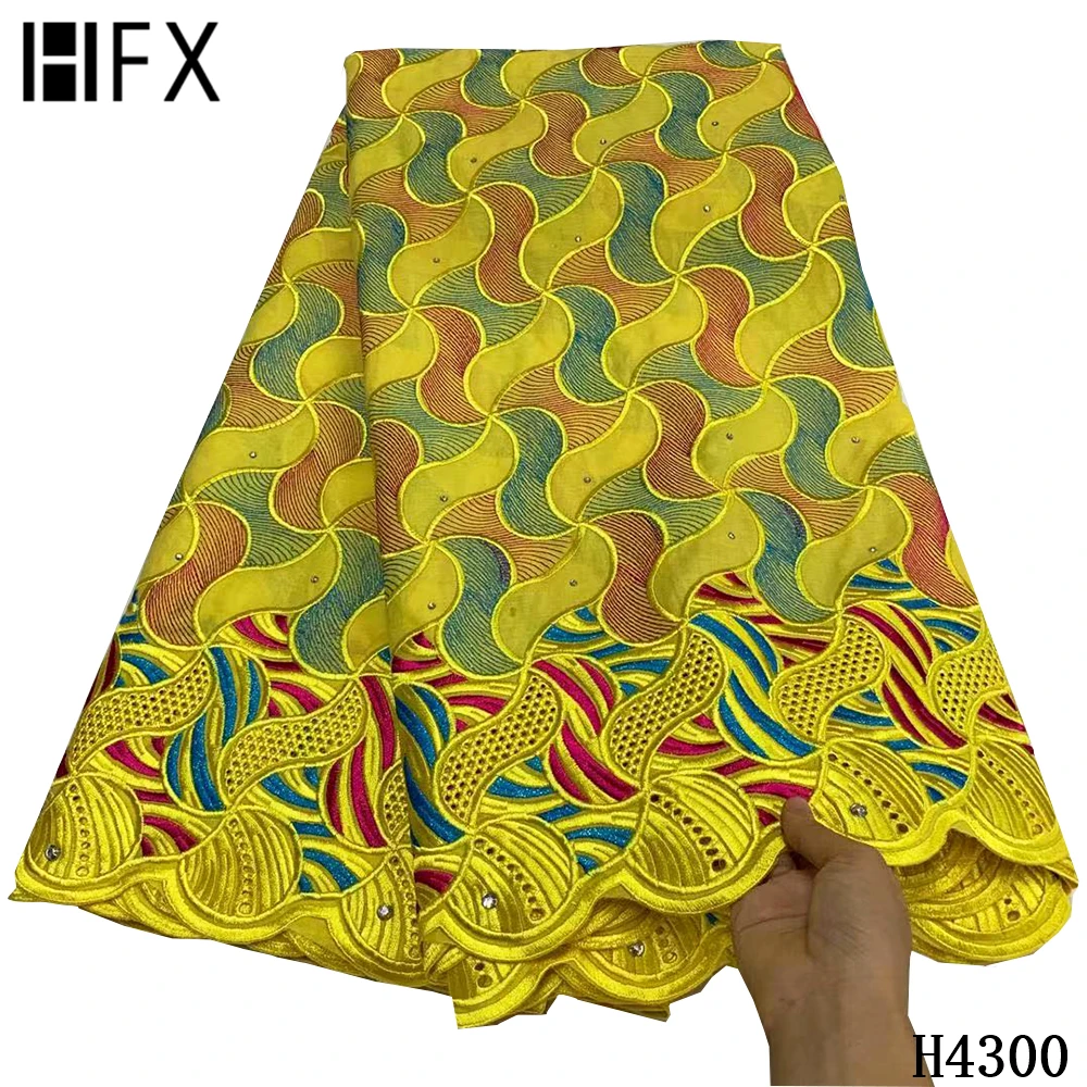 

HFX Lace Fabric Swiss Voile Lace Fabric 100% Cotton African Lace 2020 High Quality Swiss Voile In Sitzerland For Dubai Fabric