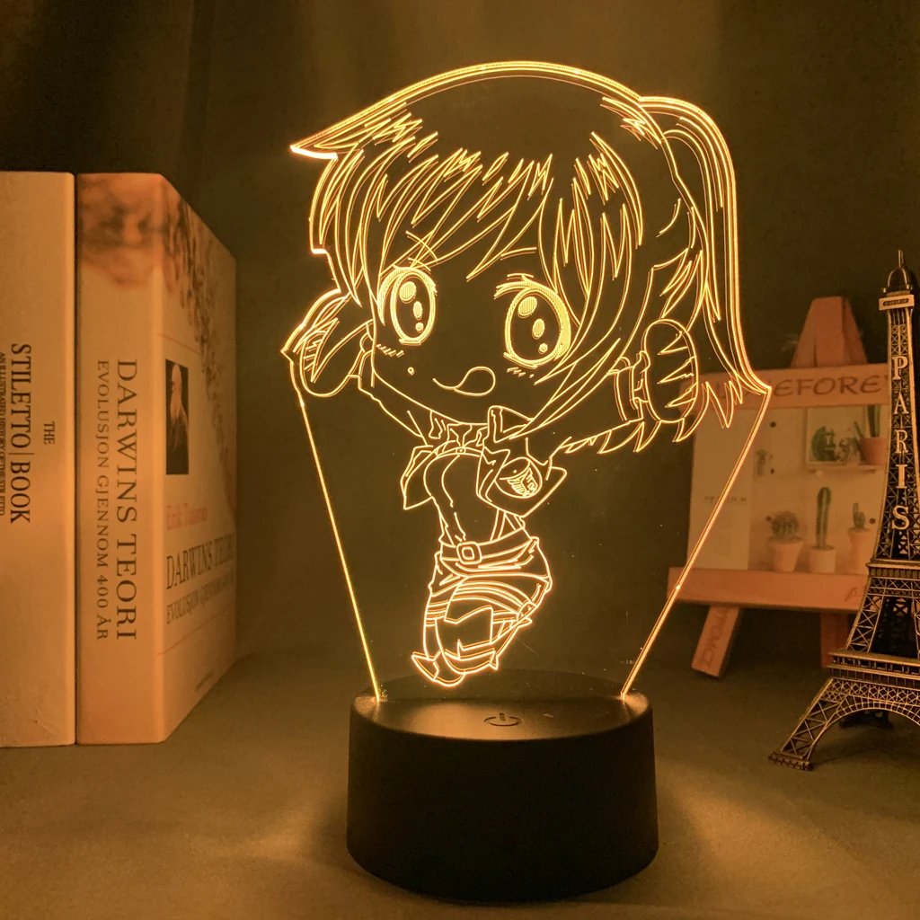 

Attack on The Giant 3D Lamp Bedroom Decoration Kids Gift Anime LED Night Light Colorful Color Changing Lamp