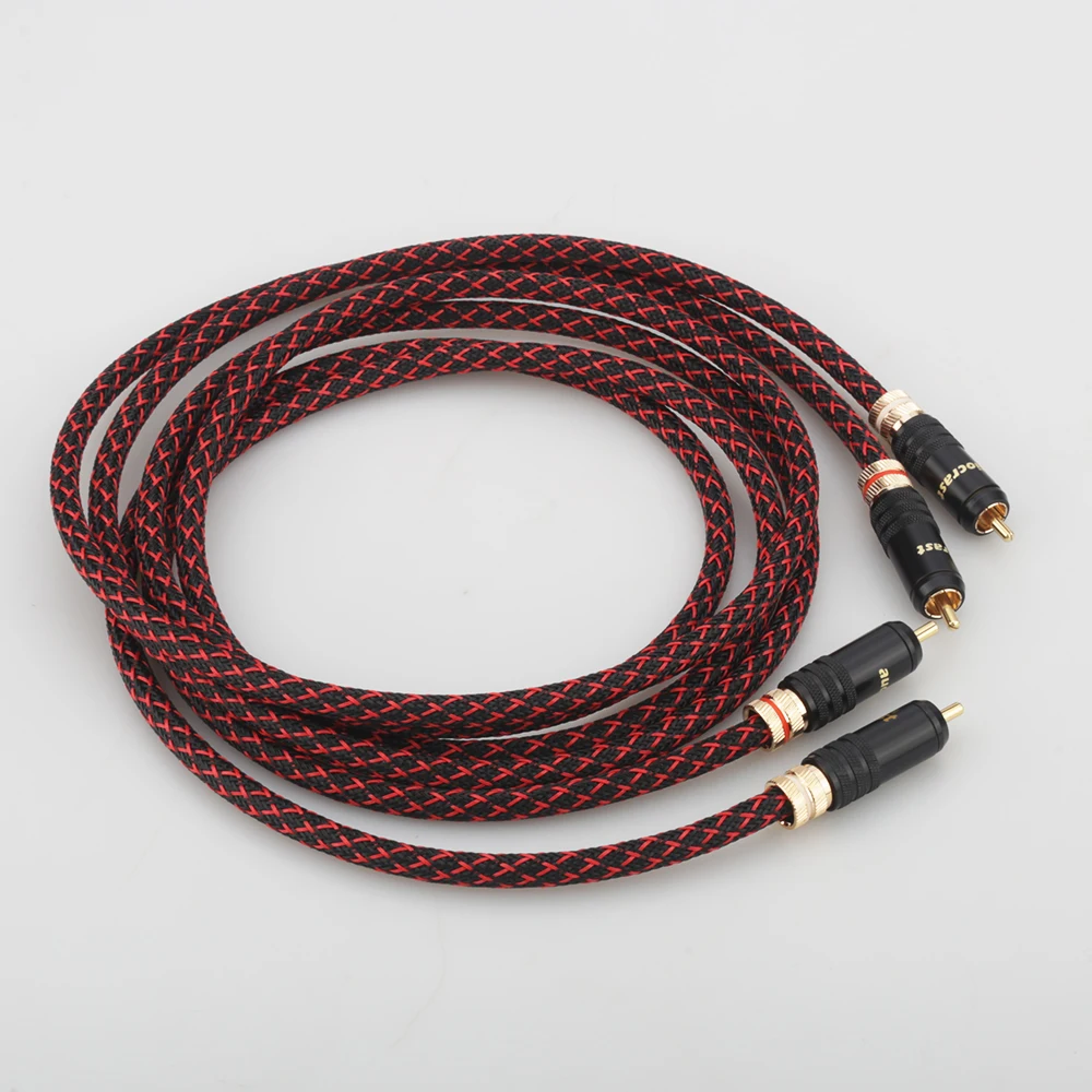 Высококачественный высокочастотный кабель из чистой меди с RCA на аудио 2RCA