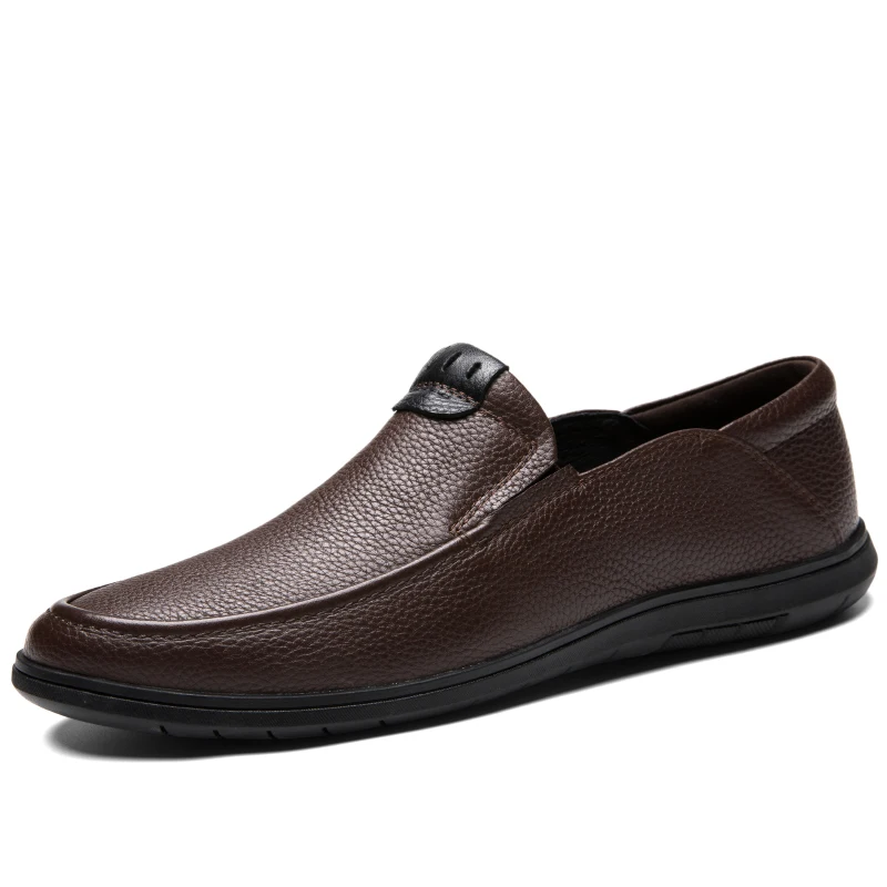 Мужские кожаные туфли без шнуровки лето-осень 2020 мужские лоферы из натуральной