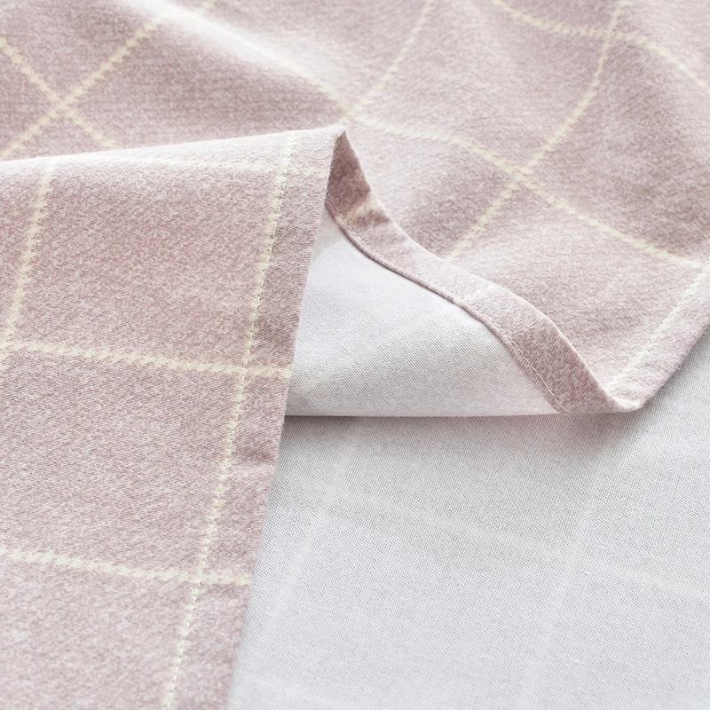 100% чистый хлопок мягкая простыня шикарная в клетку с цветочным рисунком queen King size