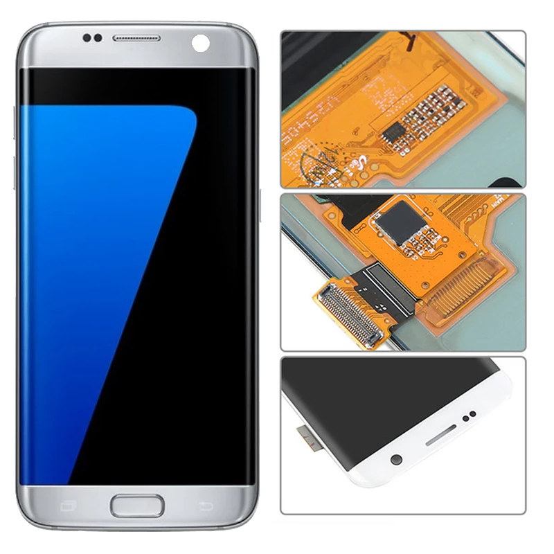Оригинальный ЖК дисплей Amoled G935 для Samsung S7 Edge с рамкой сенсорный экран дигитайзер в