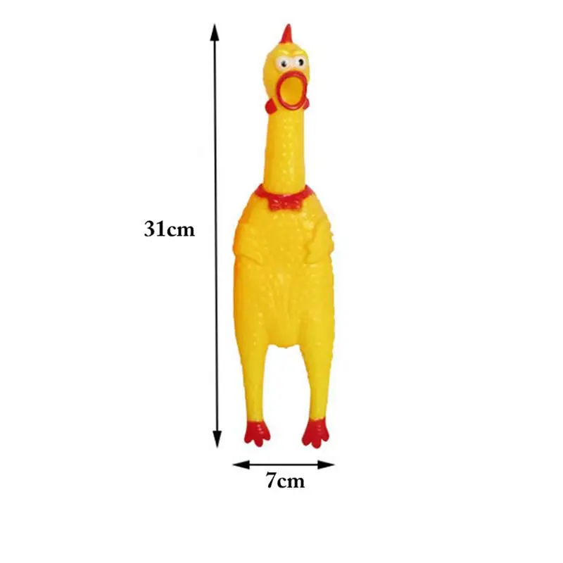 Резиновая игрушка пищалка для собаки кричащая курица Жевательная кость тапочек