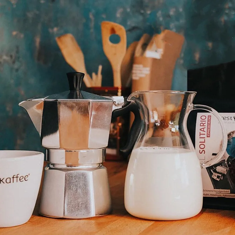 Классический восьмиугольный алюминиевый кофейник для мокко Турецкая Кофеварка