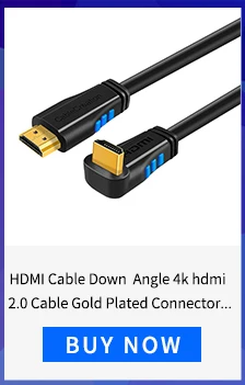 Кабель HDMI под прямым углом 270 градусов вертикальный правый кабель 4K HDMI 2,0, поддержка 4K Ultra HD 3D видео Ethernet Аудио Канал возврата