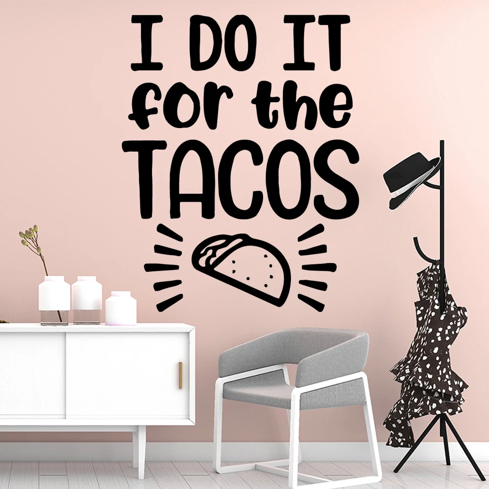 

Милые наклейки на стену тако, украшение для дома, аксессуары для детской комнаты, гостиной, домашний декор, наклейки для спальни, Муро