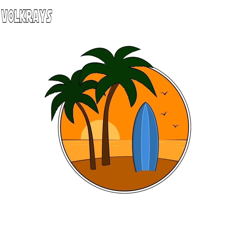 Модная Автомобильная наклейка Volkrays стикер для серфинга пальмовые деревья