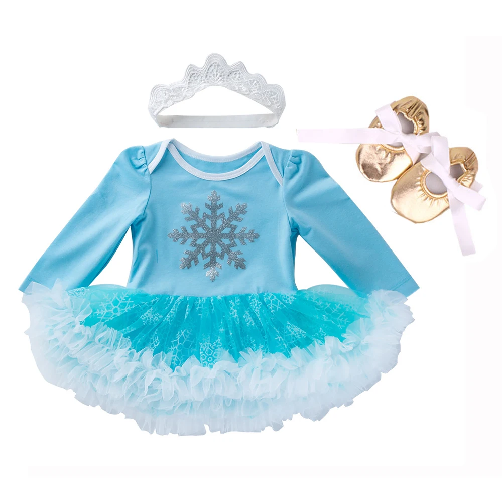 

Fancy Baby Costume Elsa Romper Dress Birthday Party Cosplay Outfits Bebe Jumpsuit Newborn Baby Girl Clothes Infant Clothing 0-2Y