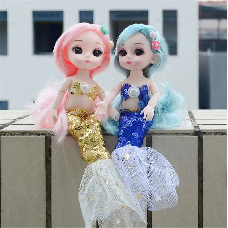 

16CM Children Mini Cute Princess Vinyl Doll Girl Toy Fun Without/with Cap DIY Dress Up Doll For Girls Toy And Gift Random Style