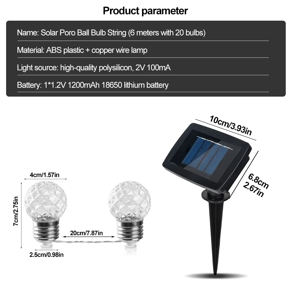 

Creative LED Solar Pineapple String Light Lantern Bulb Outdoor Garden Lawn Landscape Light Decoration Lighting Holiday Party