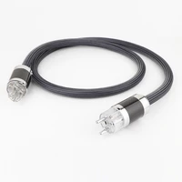 hi end pcocc copper ac mians power cable hifi audio euus power cord cable with rhodium plated carbon fiber power plug connector