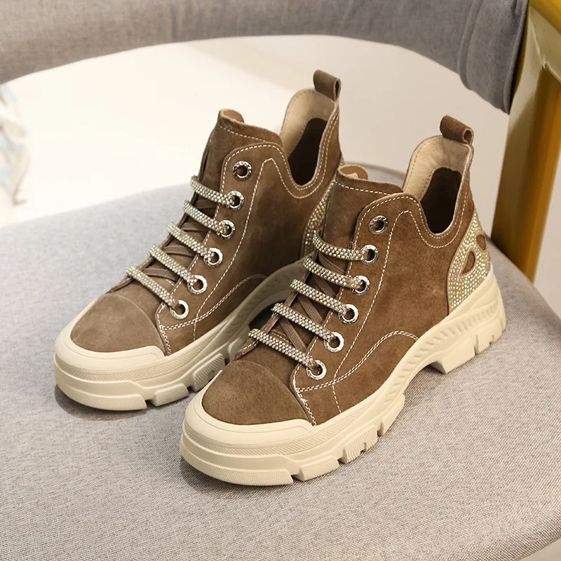 Новые осенне зимние Ботинки Martin с круглым носком короткие ботинки на устойчивом