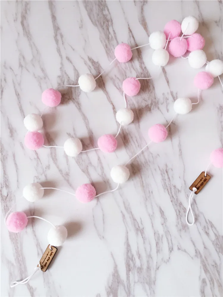 2 м DIY Макарон Цвет декором в виде шариков баннер украшения детской комнаты