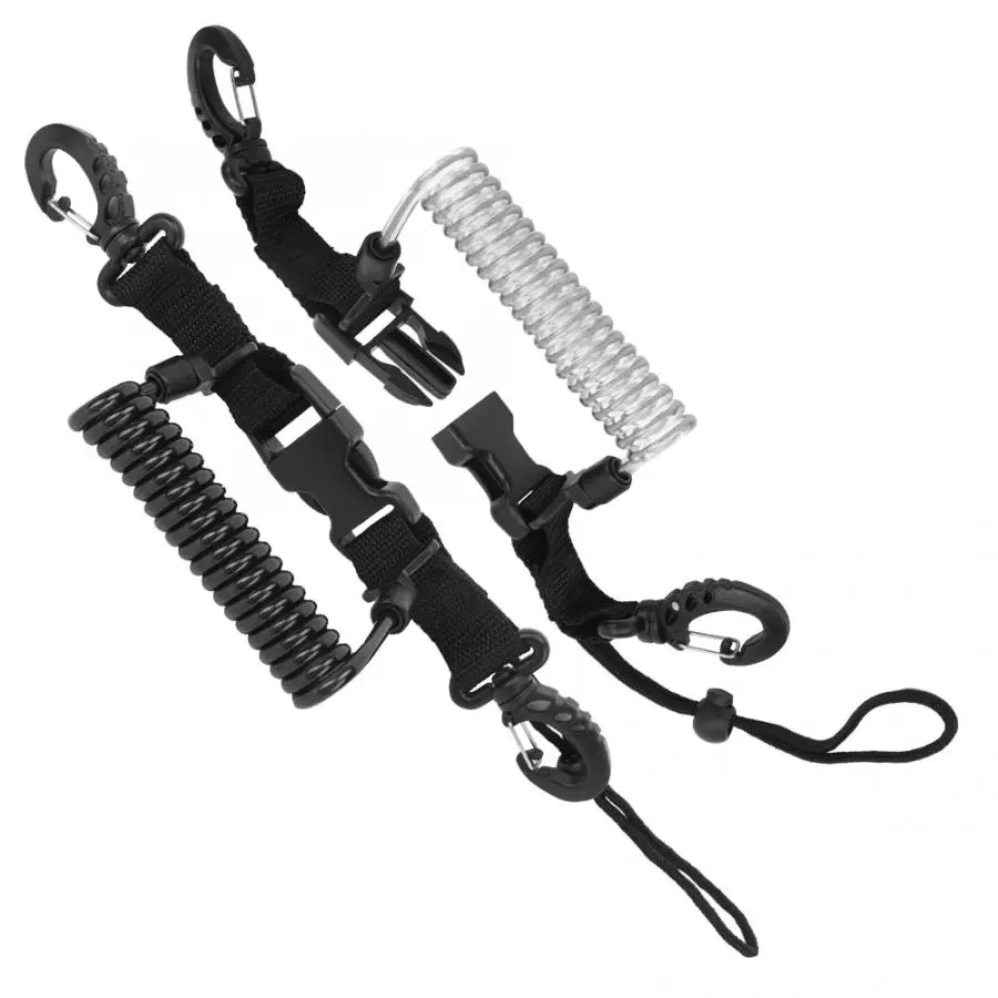 1pcs Diving Anti-Lost Strap Steel Wire Camera Shell Waterproof Case Quick Release Connection Hanging Buckle Spring Rope | Спорт и