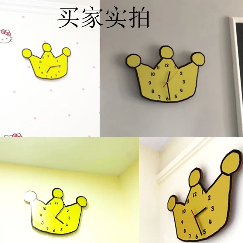 

Yellow Kid Quarz Wall Clock Aesthetic Modern Design Silent Digital Wall Clock Bedroom Creative Reloj De Pared Home Decor 50WC