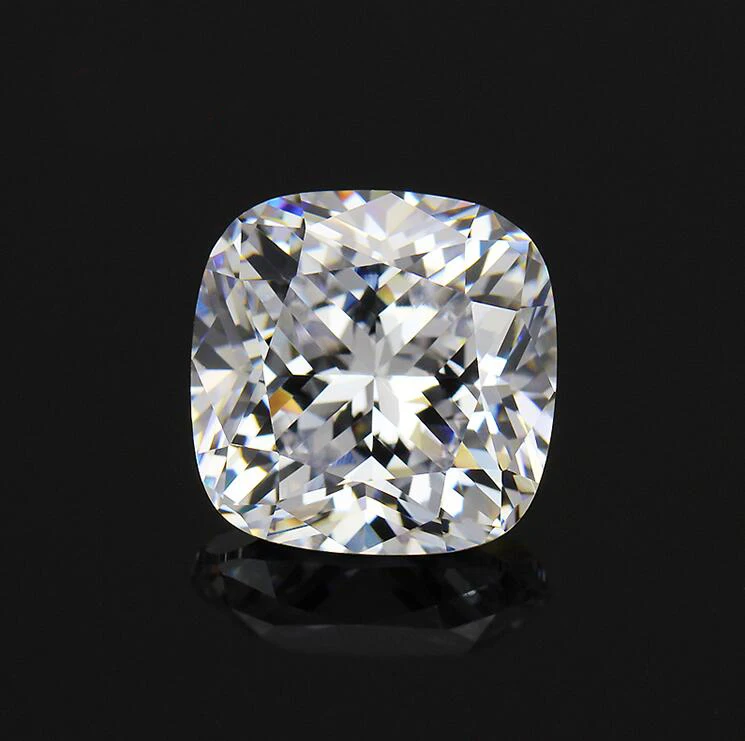 Тестовый положительный бренд Moissanite Diamond test positive 8*8 мм 2.4CT F Color VS1 отличная