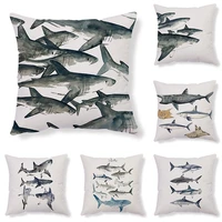 ocean animal cushion cover home decor 4545 cm soft short plush throw pillow cover living room decorative