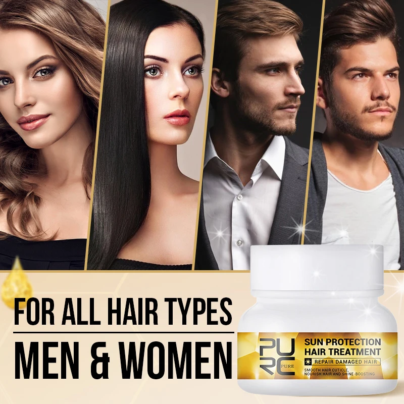 

PURC Sun Care Protection Hair Essential Oil Conditioners Hair Treatment Smooth Nourish Hair Care Styling Shine-boosting TSLM2