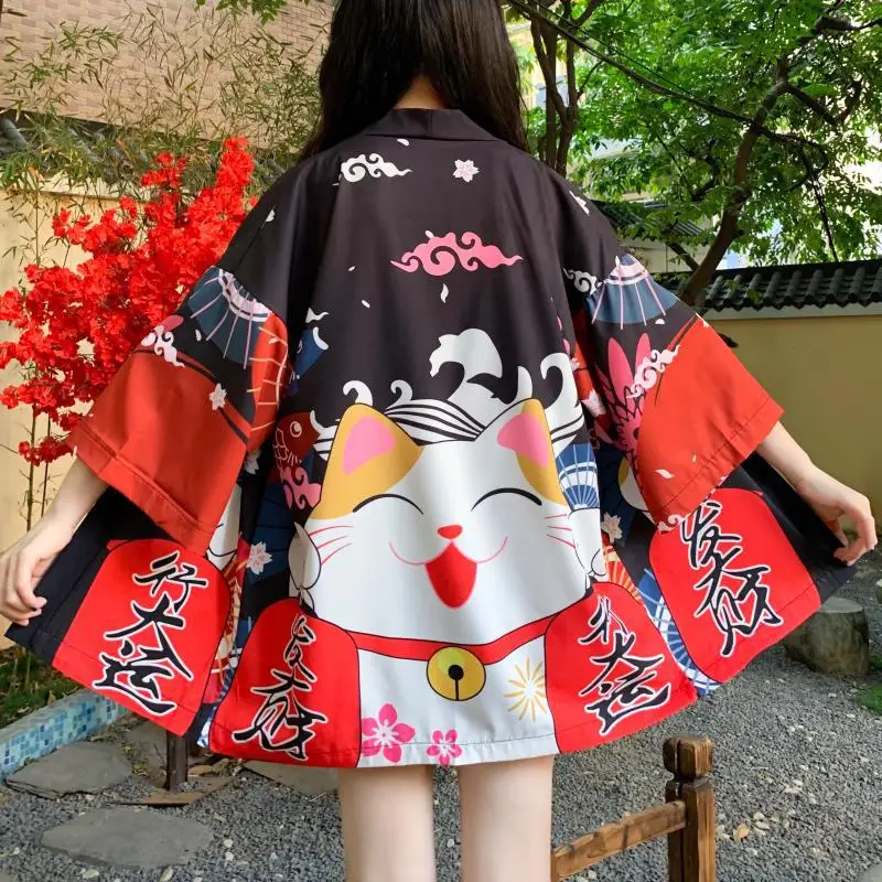 

Women'S Kimono Cardigan Japanese Clothing Shirt Haori Obi Yukata Female Beach Summer Kimono For Women Cosplay Shirt