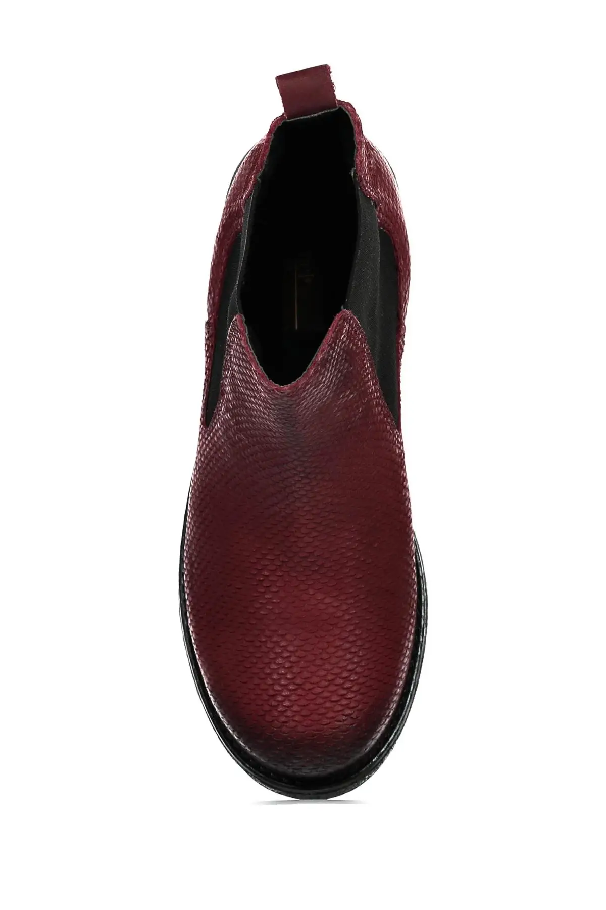 Женские ботинки из натуральной кожи с жемчугом Цвет Бордовый коллекция 120130000564