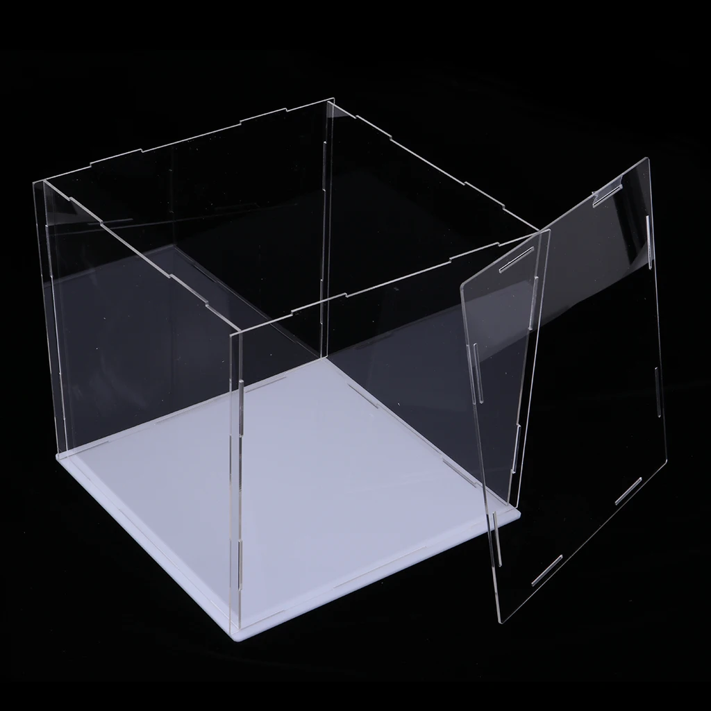 

15cm DIY Unassembly Clear Acrylic Display Box Show Case Cube Dustproof Protection for Car Model Toy Action Figure