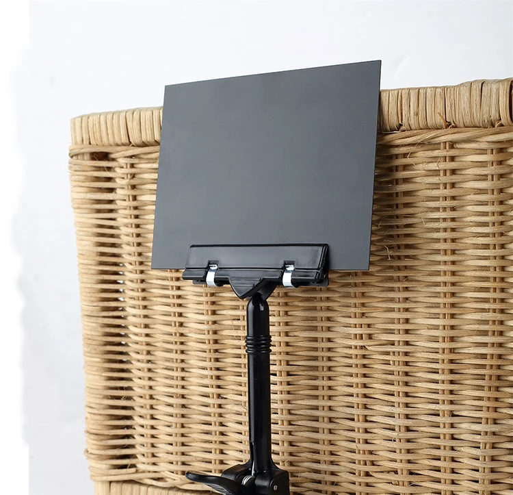 Стираемая ПВХ черная карта супермаркета Цена Этикетка дисплей доска знак зажим