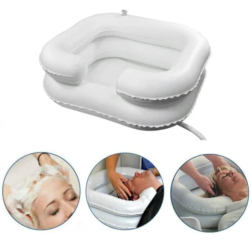 

Портативный лоток для шампуня в кровати, кондиционер для ухода за пожилыми людьми, надувная раковина для мытья волос с дренажной трубкой