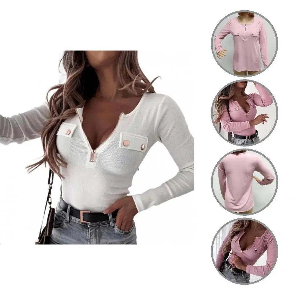 

Stylish Spring Blouse Solid Color All Match Quick Dry Lady Shirt Autumn Blouse Lady Blouse