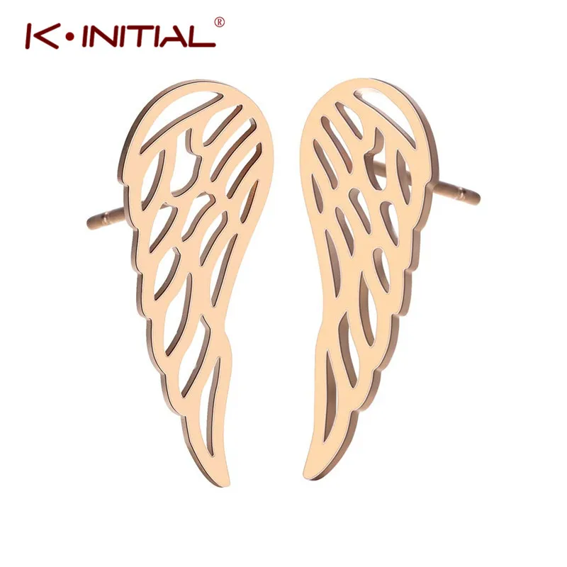 Новые серьги гвоздики Kinitial для женщин полые минималистичные подъемники из