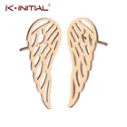 Новые серьги-гвоздики Kinitial для женщин, полые минималистичные серьги-подъемники из нержавеющей стали, минималистичные серьги, ювелирные изделия