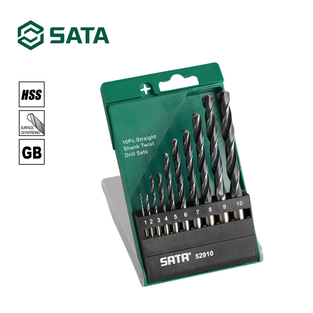 10 шт. SATA Сверло HSS прямой хвостовик Электрический инструмент твист бурения 52910 |