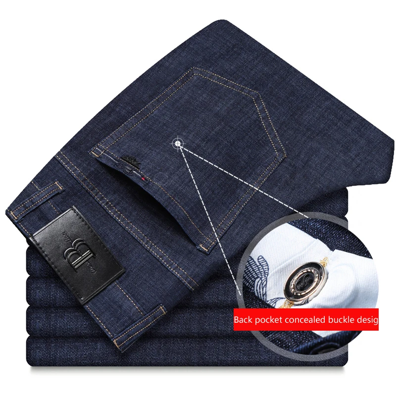 2020 мужские джинсовые брюки джинсы весна лето бизнес прямые повседневные