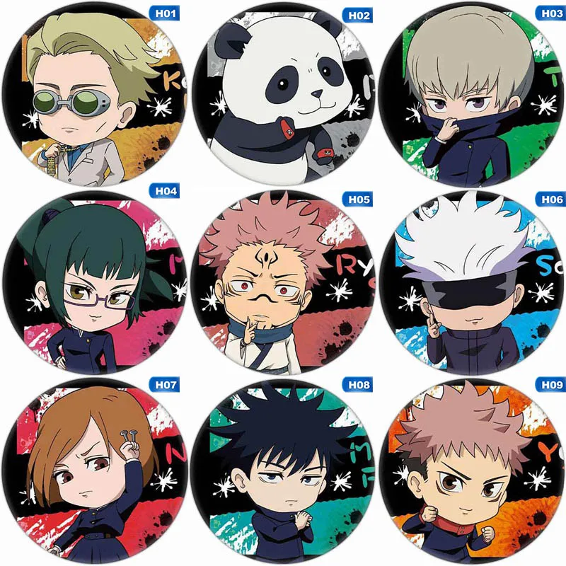 

New Fashion Japanese Cartoon Anime Jujutsu Kaisen Brooch Badge Jewelery Gift