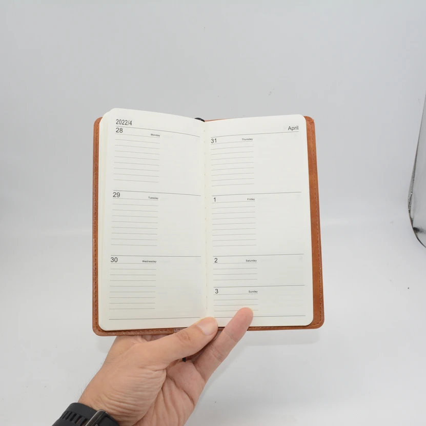 Записная книжка A6 в кожаной оплетке на 2022 год | Канцтовары для офиса и дома