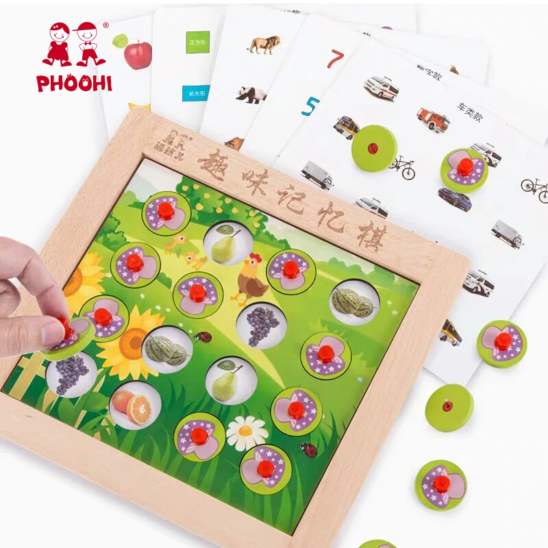 Детская Деревянная шахматная игра с памятью забавная настольная цветная