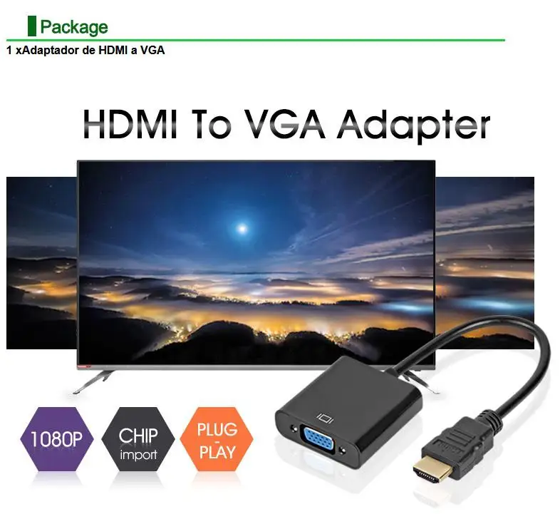 HDMI к VGA адаптер цифро аналоговый видео аудио конвертер Кабель Studyset разъем для Xbox