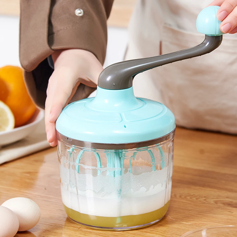 

Hand-Crank Cream Whisk Kitchen Baking Tool Eggbeater Cream Whipping Egg Stirring Milk Foam Mixer Blender Manual Egg Stir 1500ml