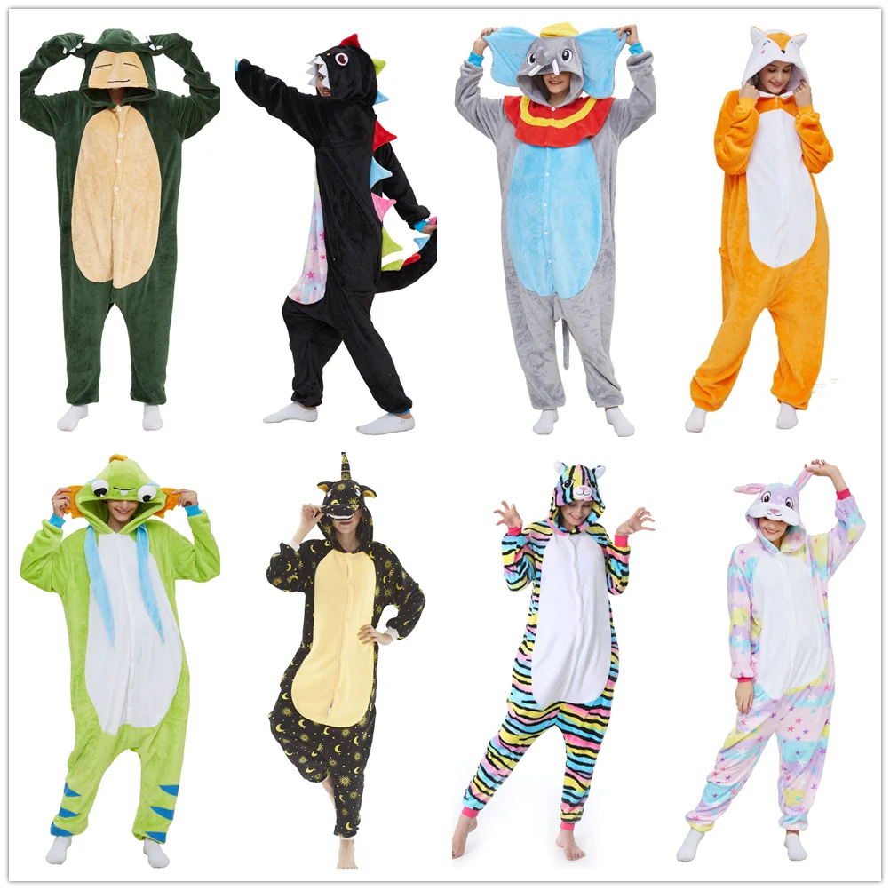 

Adults Unisex Anime Unicorn Kigurumi Cosplay Costumes Cartoon Panda Women Men Pajamas Onesies Winter Flannel Overalls Sleepwear