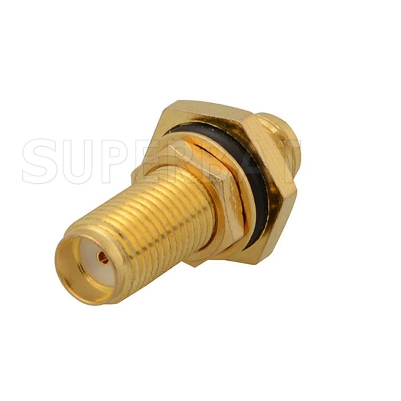 Superbat SMA Female to Jack Bulkhead with O-ring Straight Long Version Adapter Connector