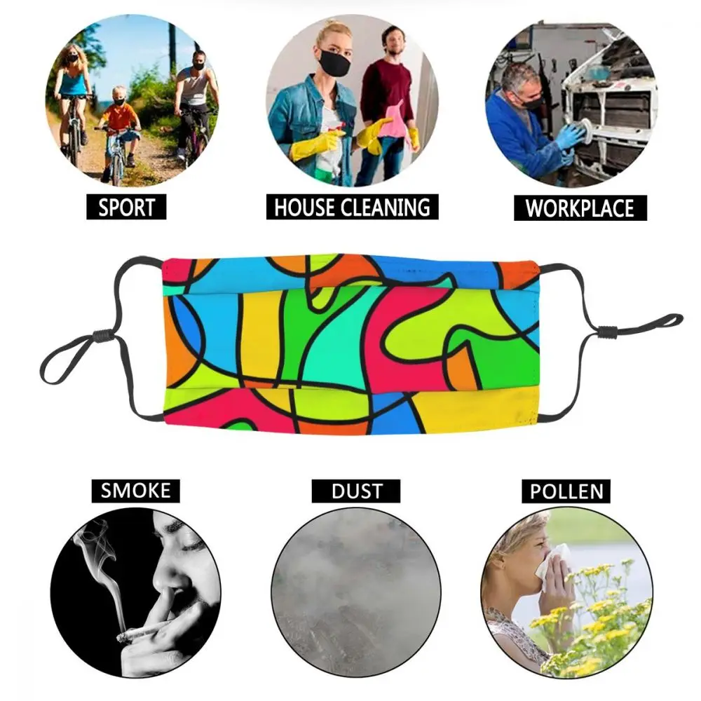 

Non-Disposable Dove Of Peace Colorful Pattern Mask Anti Haze Dust Protection Mask Respirator Mouth Muffle